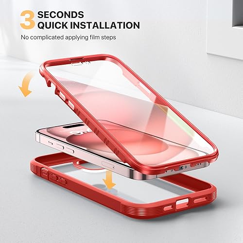 Miniatura 526 de Diaclara - Funda diseñada para iPhone 14 Pro Max, resistente, de cuerpo completo, con protector de pantalla sensible al tacto y antiarañazos + Blanco