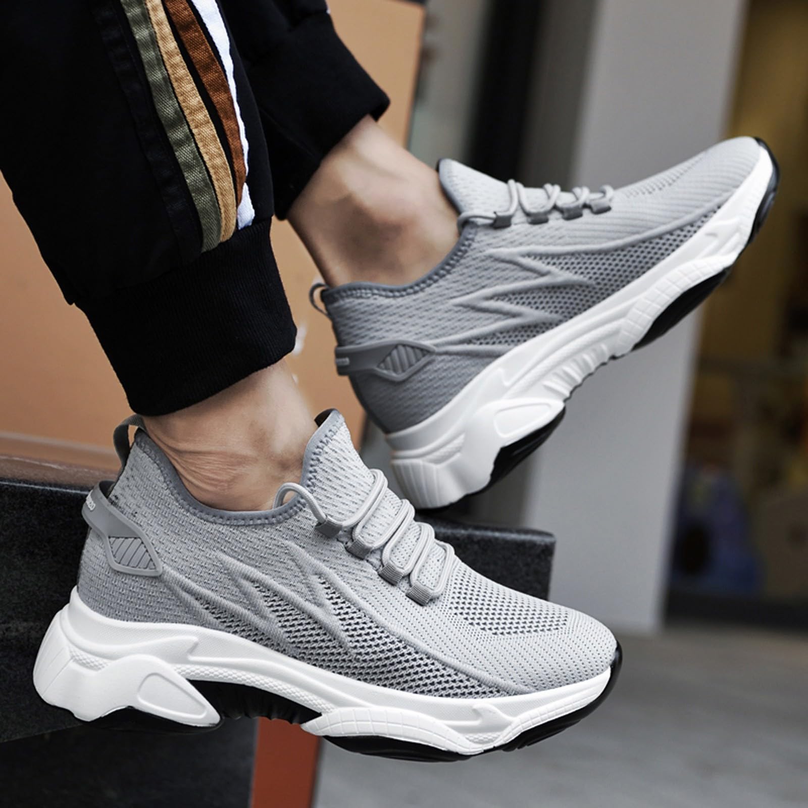 Generisch Męskie zimowe buty trekkingowe High Top buty trekkingowe sneakersy