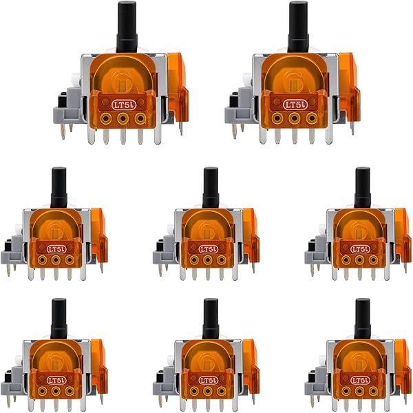 WCDZSU 8 piezas joysticks TMR de repuesto para control DualSense PS5 | Módulo de sensor de palanca analógica 3D electromagnético anti-deriva para pieza de reparación de PlayStation 5