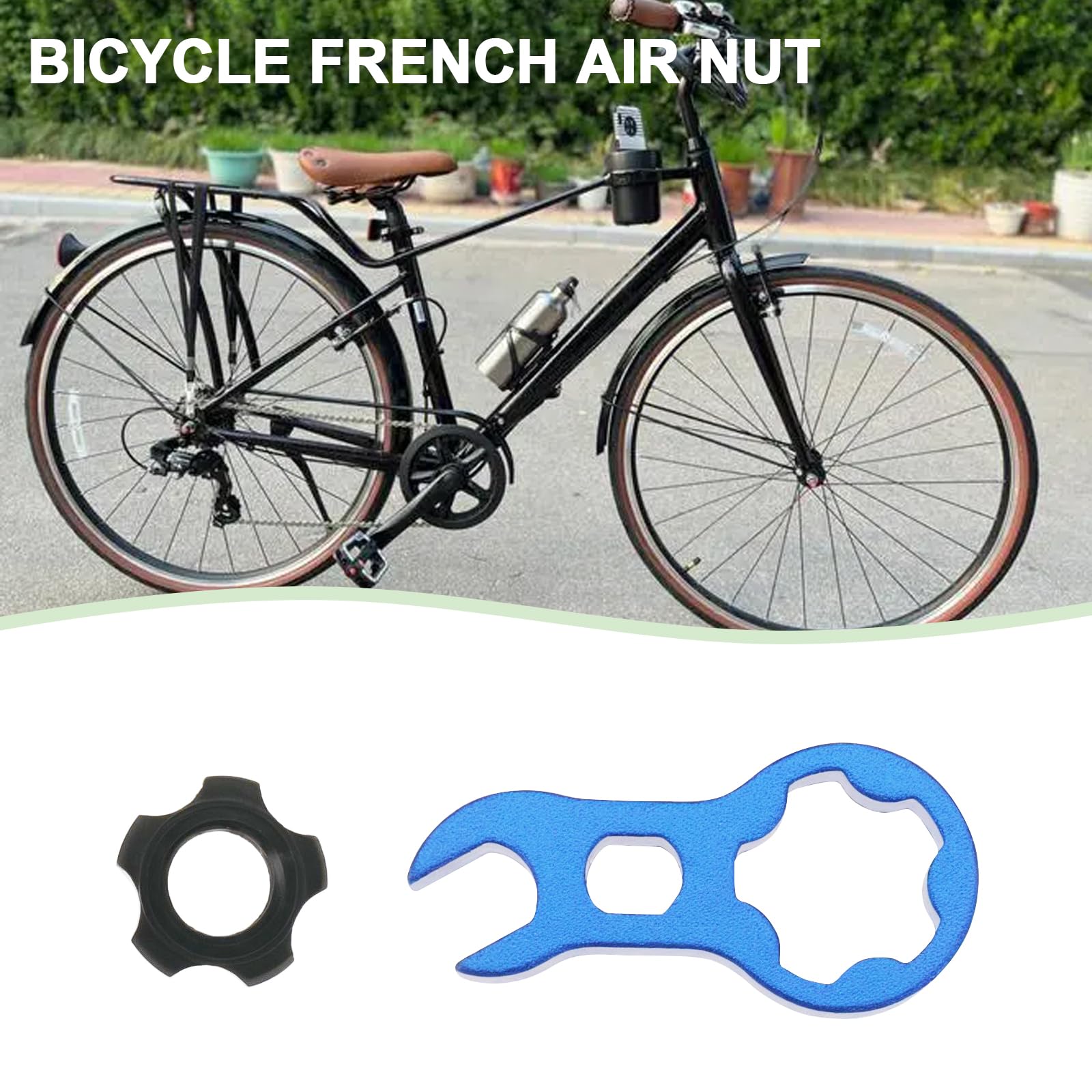 Lot De 2 écrous De Valve Pour Vélo En Alliage D'aluminium - Bleu Et Noir, Légers (4g), Avec Bagues D'étanchéité - 6