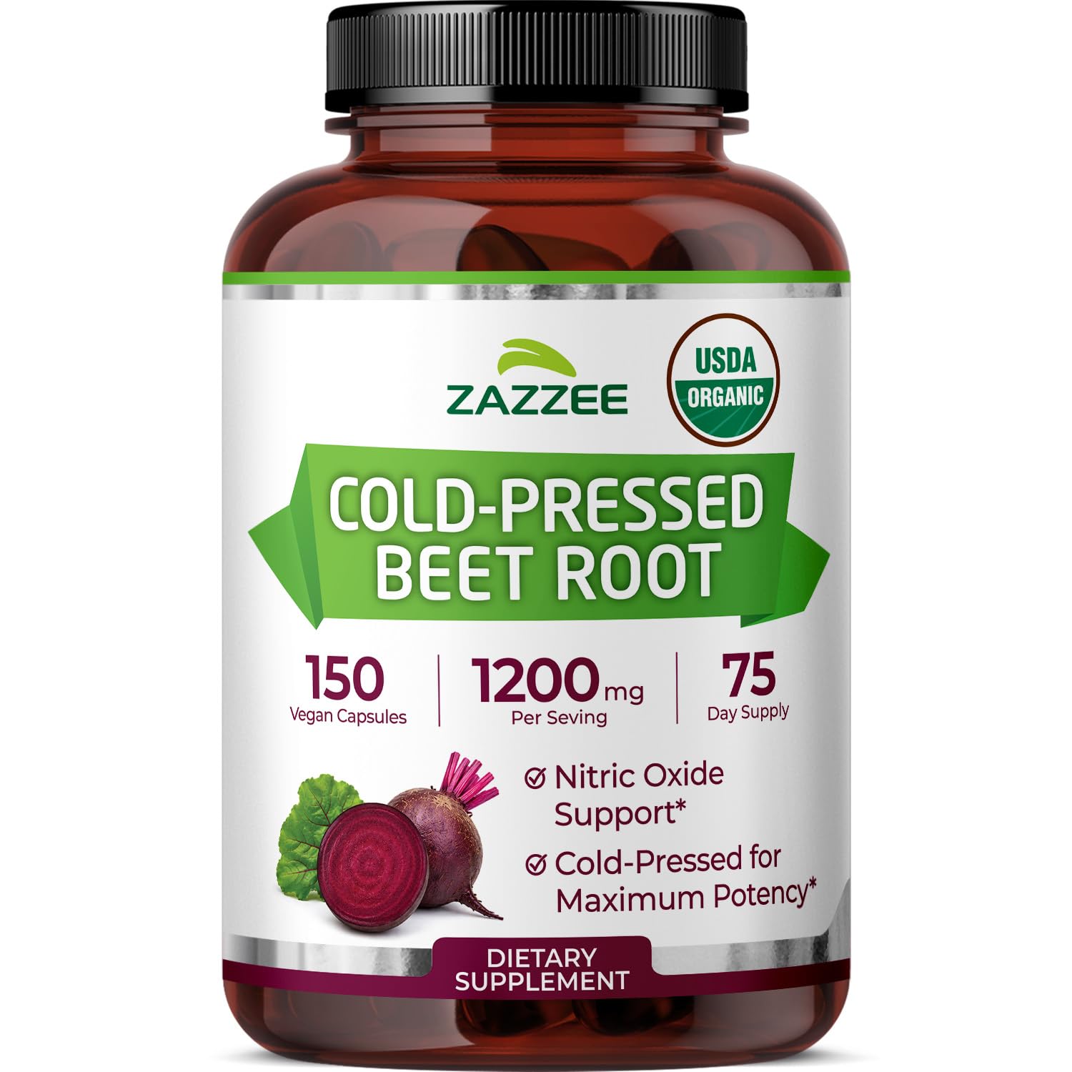 Zazzee USDA Organic Beet Root 20:1 Extract, 120 Quick Release Capsules — Amazon image 11