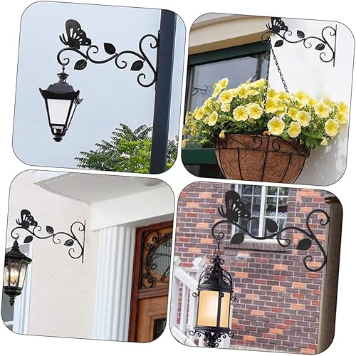 Miniatura 2 de BESPORTBLE 1 juego de macetas de pared para plantas de interior, cestas de plantas, gancho colgante para comedero de pájaros, colgador de metal