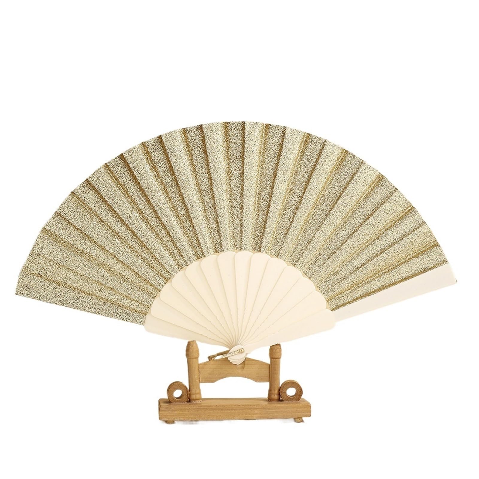 WLIHDB 10Pcs Vibrant Plastic Glitter Fan Foldable Clack Lightweight For Festivals for Summer(Color8)