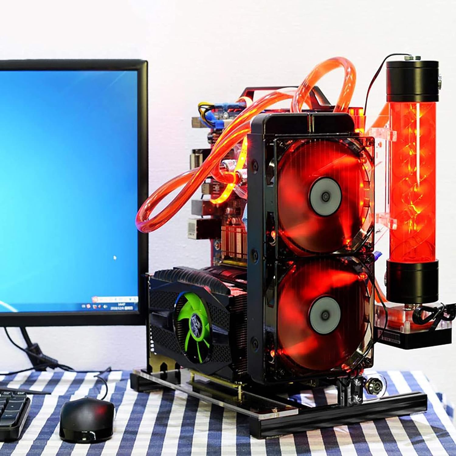 DIY Computer Motherboard Case Rack, Motherboard Chassis Set, Creative Personality ATX/M-ATX/ITX Open Air Frame Chassis Bracket, Vertical Overclocking