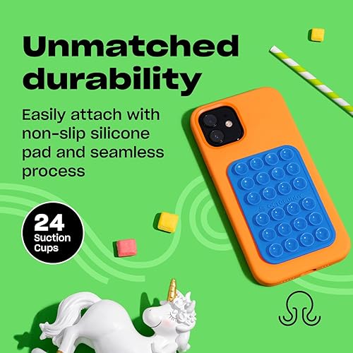 Miniatura 83 de OCTOBUDDY Classic Soporte adhesivo de silicona con succión fuerte para funda de teléfono, manos libres, para selfies y videos, para iPhone y Azul