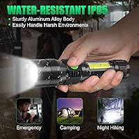 Vista 7 de AdamStar Linterna de Luz Negra, Linternas Recargables 3 en 1, Linterna LED UV Magnética de Altos Lúmenes, Linterna de 7 Modos para Acampar