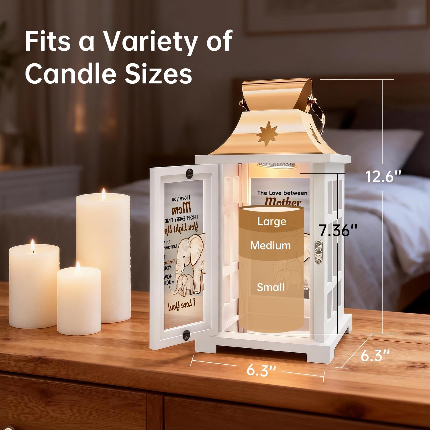 Mom Gifts from Son, Candle Warmer Lamp with Timer & Dimmer, Gift for Mom from Son, Wax Melt Warmer Lantern with Touch Control, Flameless Candle Warmer Lamp Mother's Day Birthday Gift