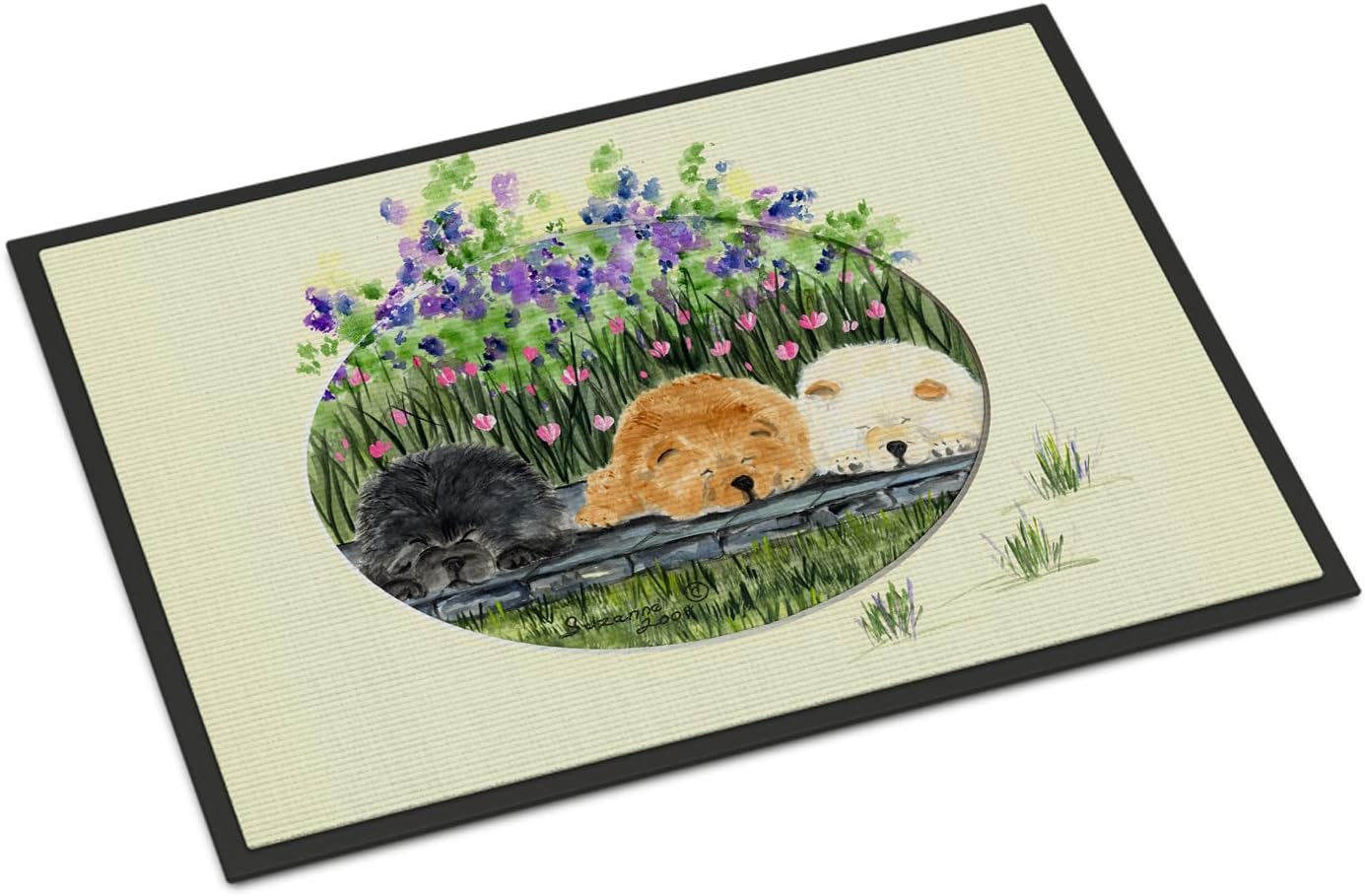 Caroline's Treasures SS8050MAT Chow Chow Doormat 18x27 Front Door Mat Indoor Outdoor Rugs for Entryway, Non Slip Washable Low Pile, 18H X 27W