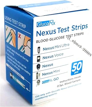GlucoRx Nexus Test Strips 50
