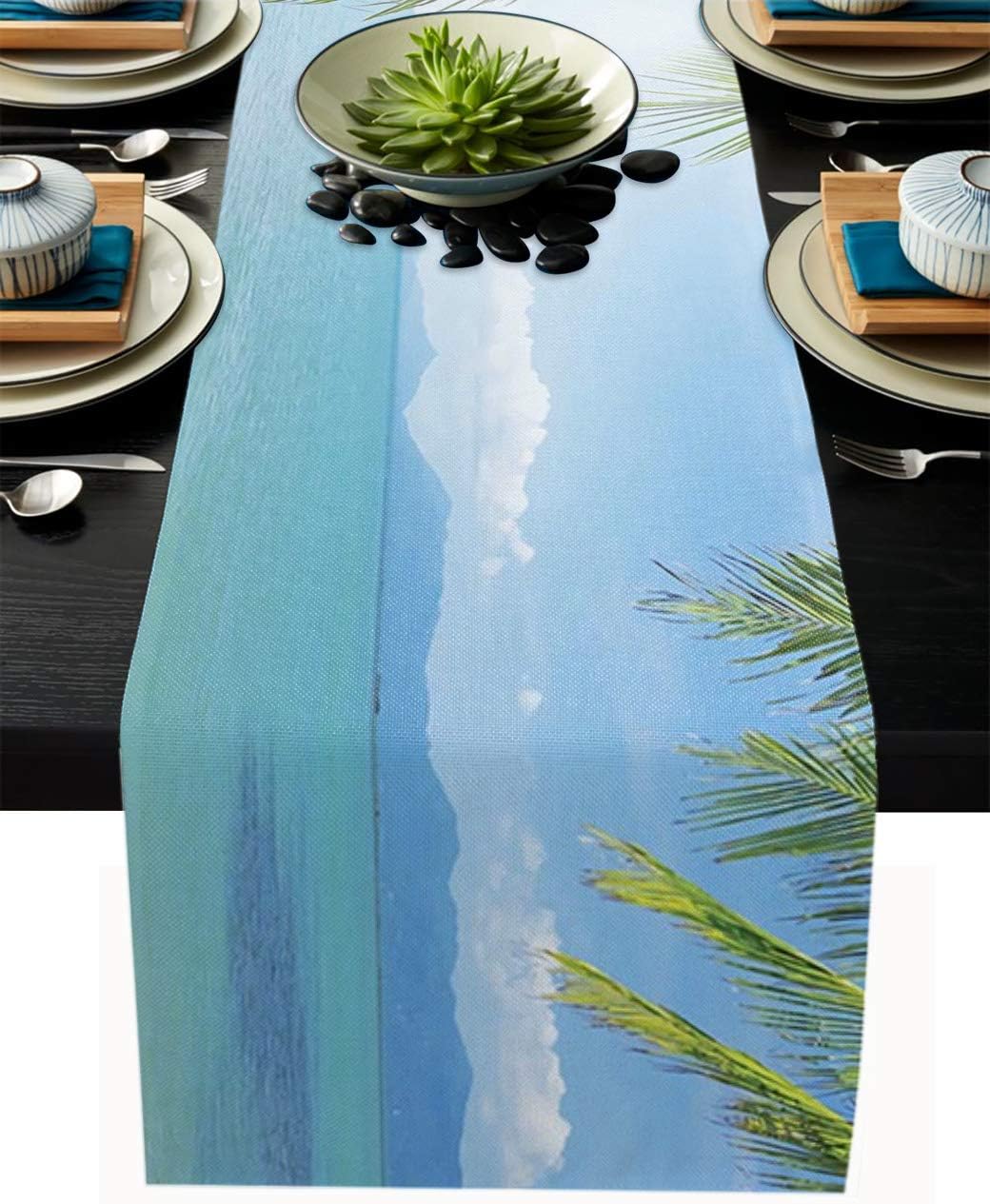 Table Runner 48 inches Long Farmhouse Table Runners, Beach