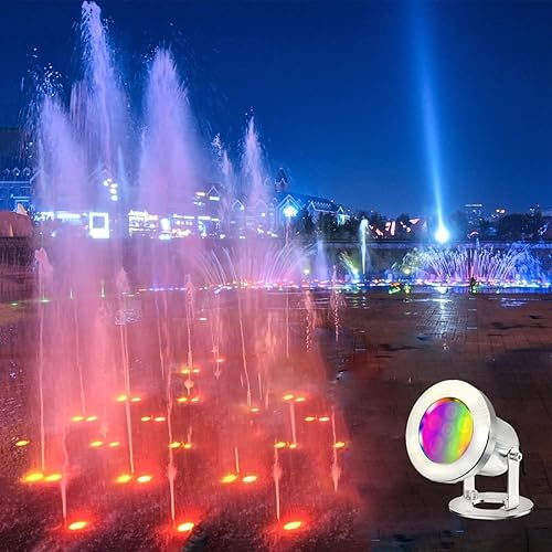 Miniatura 2 de Luces LED para Estanque con Control Remoto, 6W SS316 de Acero Inoxidable RGB Luz de Fuente Subacuática IP68 Impermeable Luces Subacuáticas para