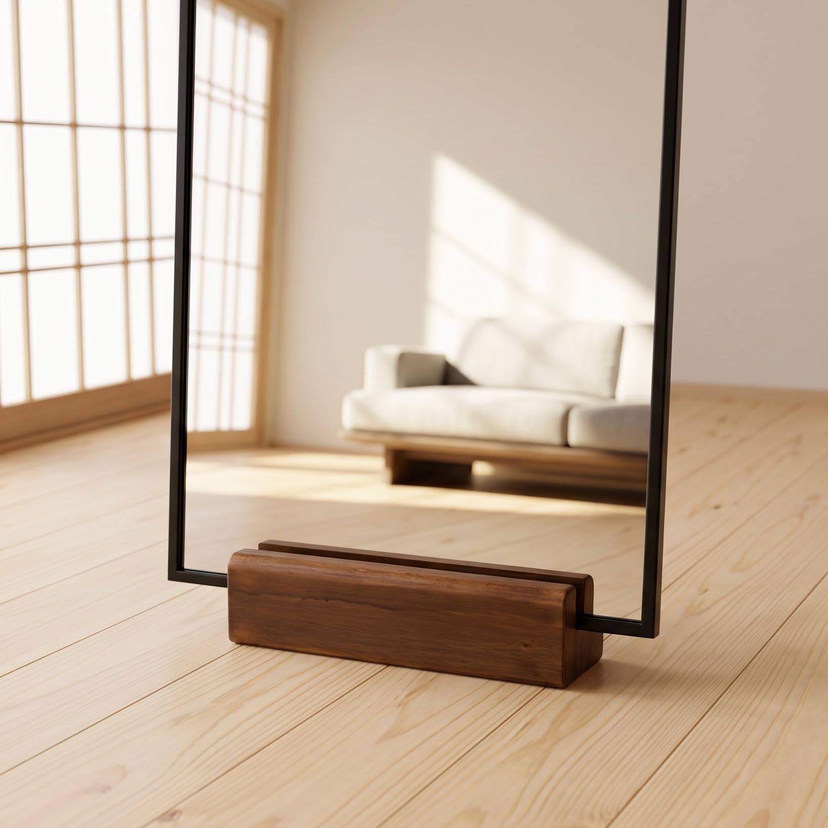 Amazon.co.jp: PRETYZOOM 全身鏡 ミラー 姿見鏡 スタンドのみ 木製 
