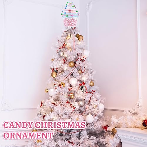 Miniatura 5 de Retisee Decoración de árbol de Navidad de postre pastel de 7.9 pulgadas, decoración de árbol de Navidad, decoración de árbol de Navidad, adornos de