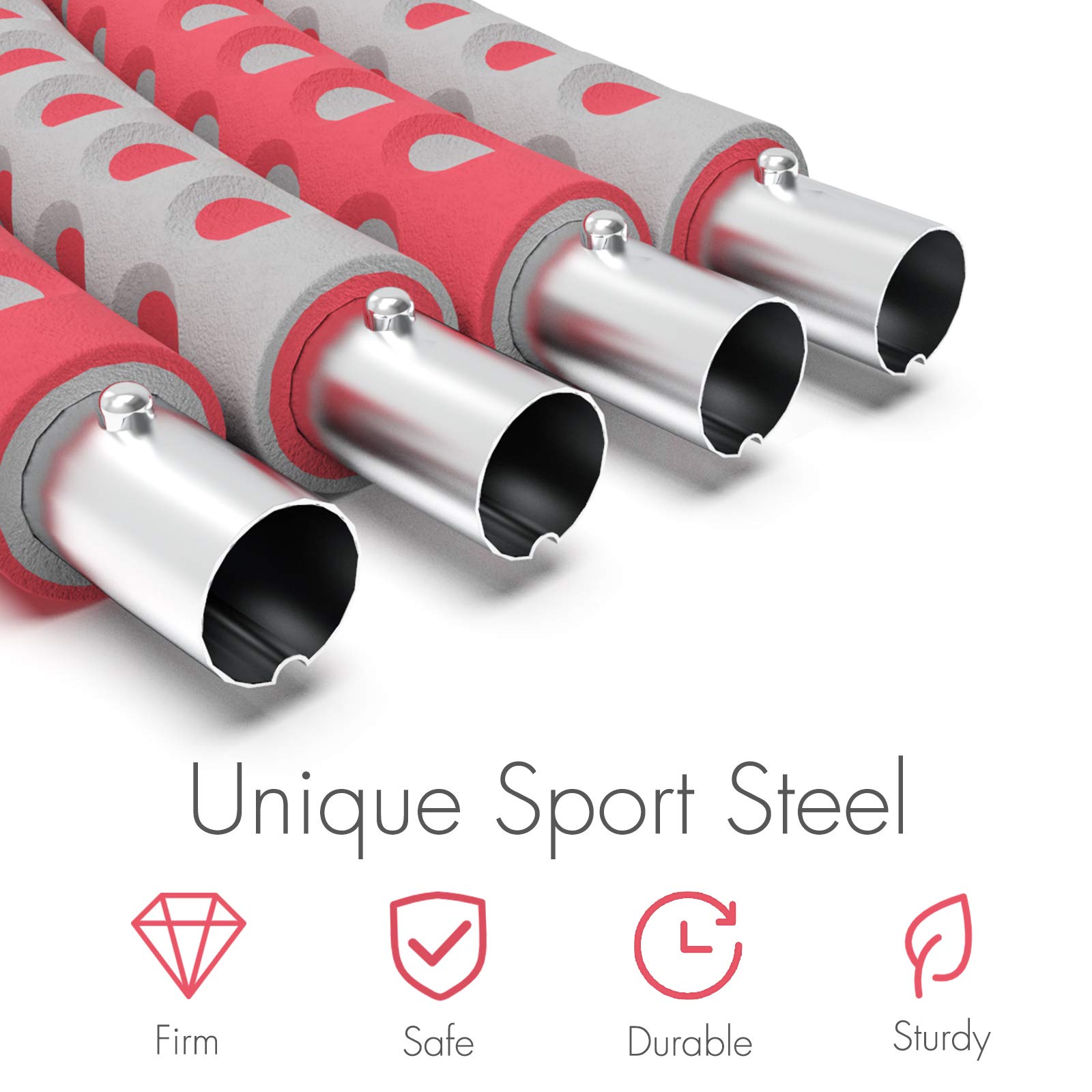 Sportout Fitness Hula Hoop Reifen Erwachsene (Rot-Grau)