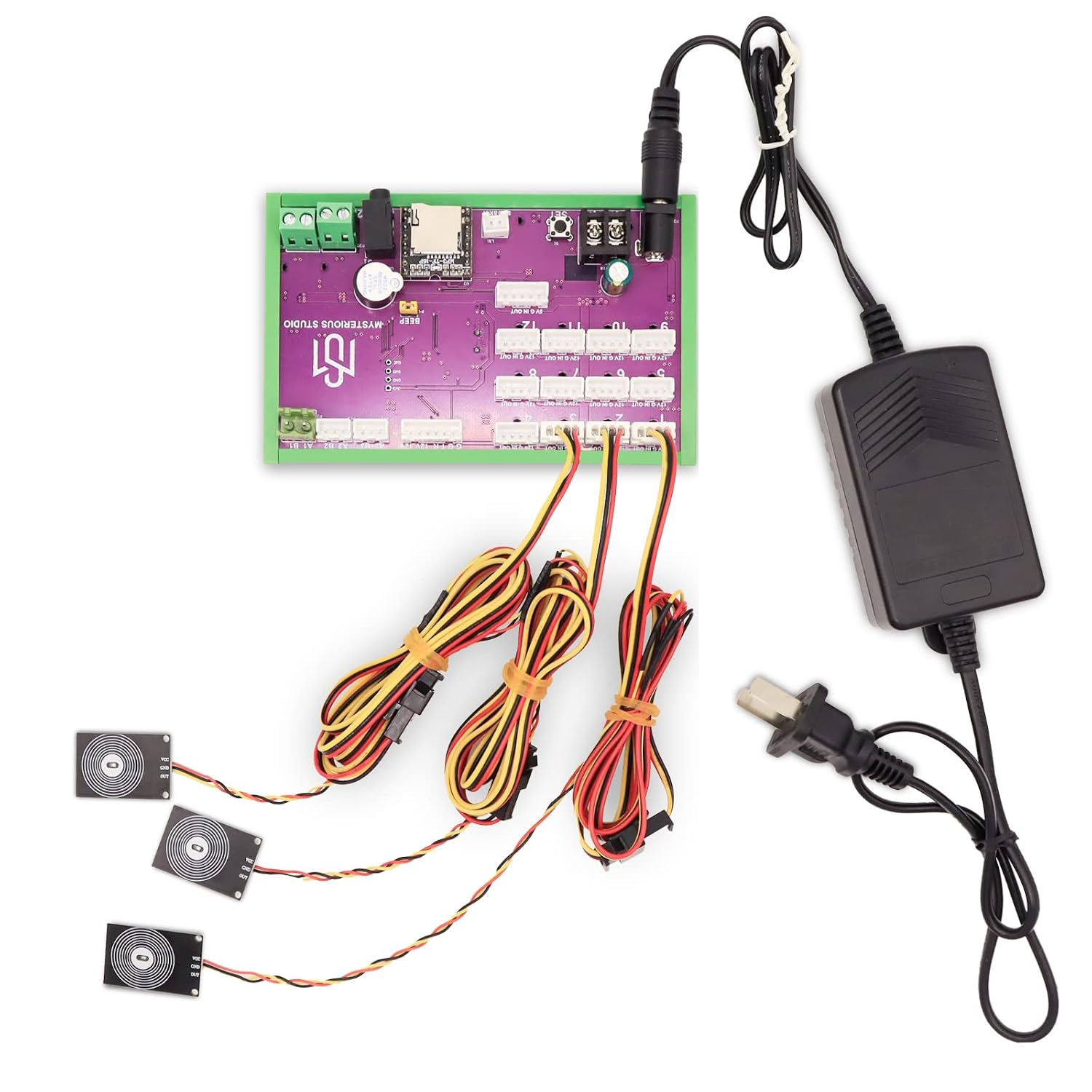 Mystery Studio Escape Room Props Touch Sensors with Audio Sequence Version (10 sensors with Audio)