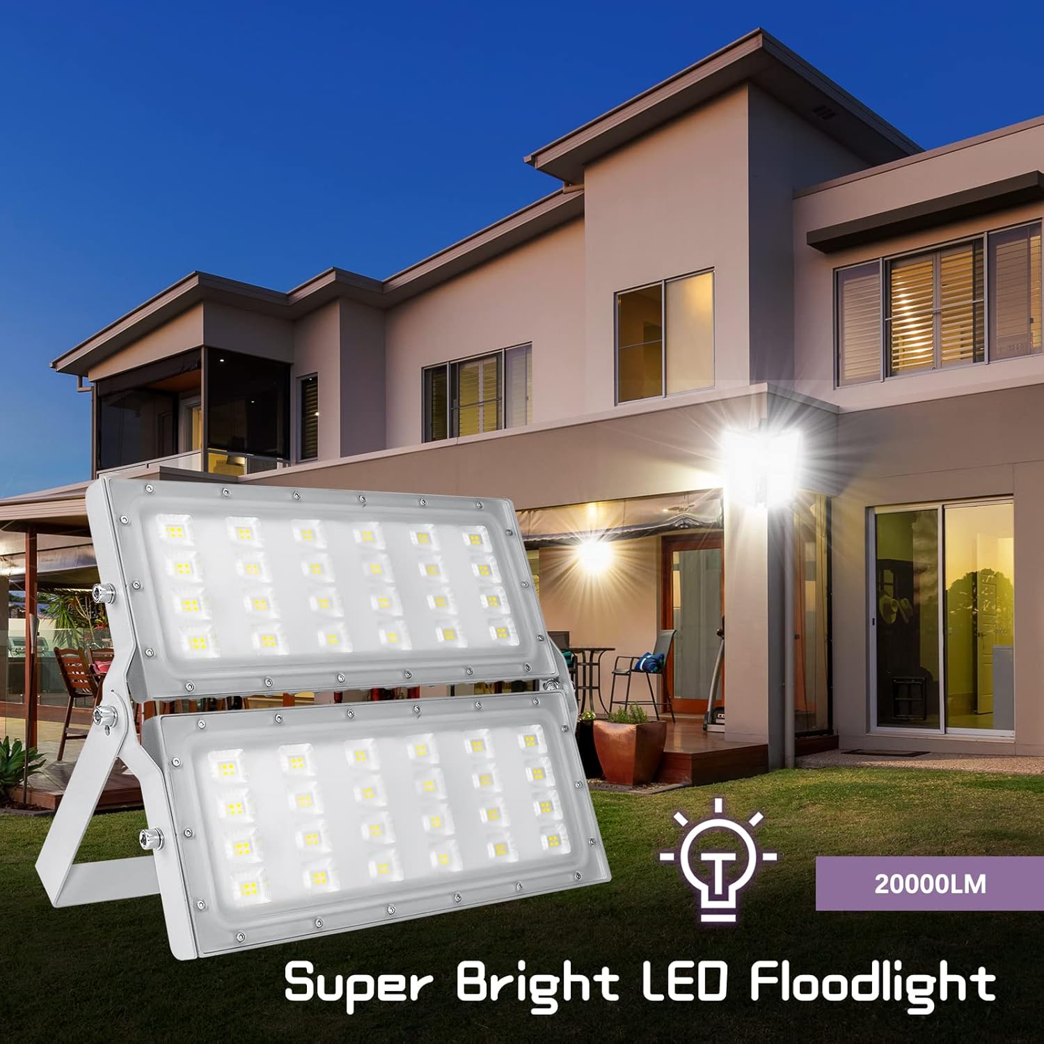 Super Cheap 🛒 LED Floodlights, Daylight White Security Light, IP66 Waterproof Stadium Light, LED Spot Light, Work Light for Tunnel, Garden,Yard, Parking Lot, Playground, Stadium (1pc, 200W)