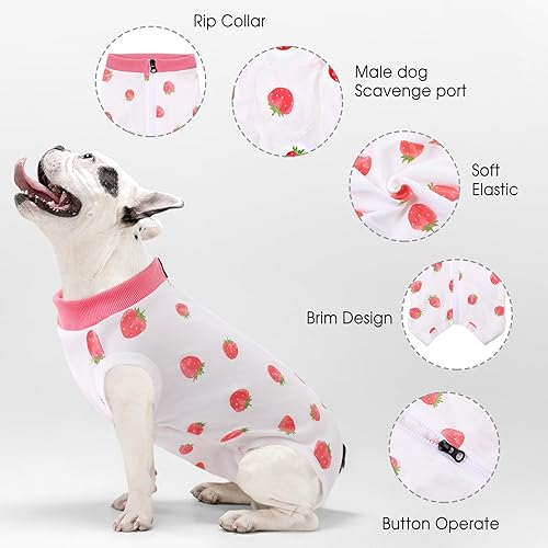 Miniatura 32 de SAWMONG Traje de recuperación para perros, traje de recuperación para perros después de la cirugía, traje quirúrgico de esterilización para perros