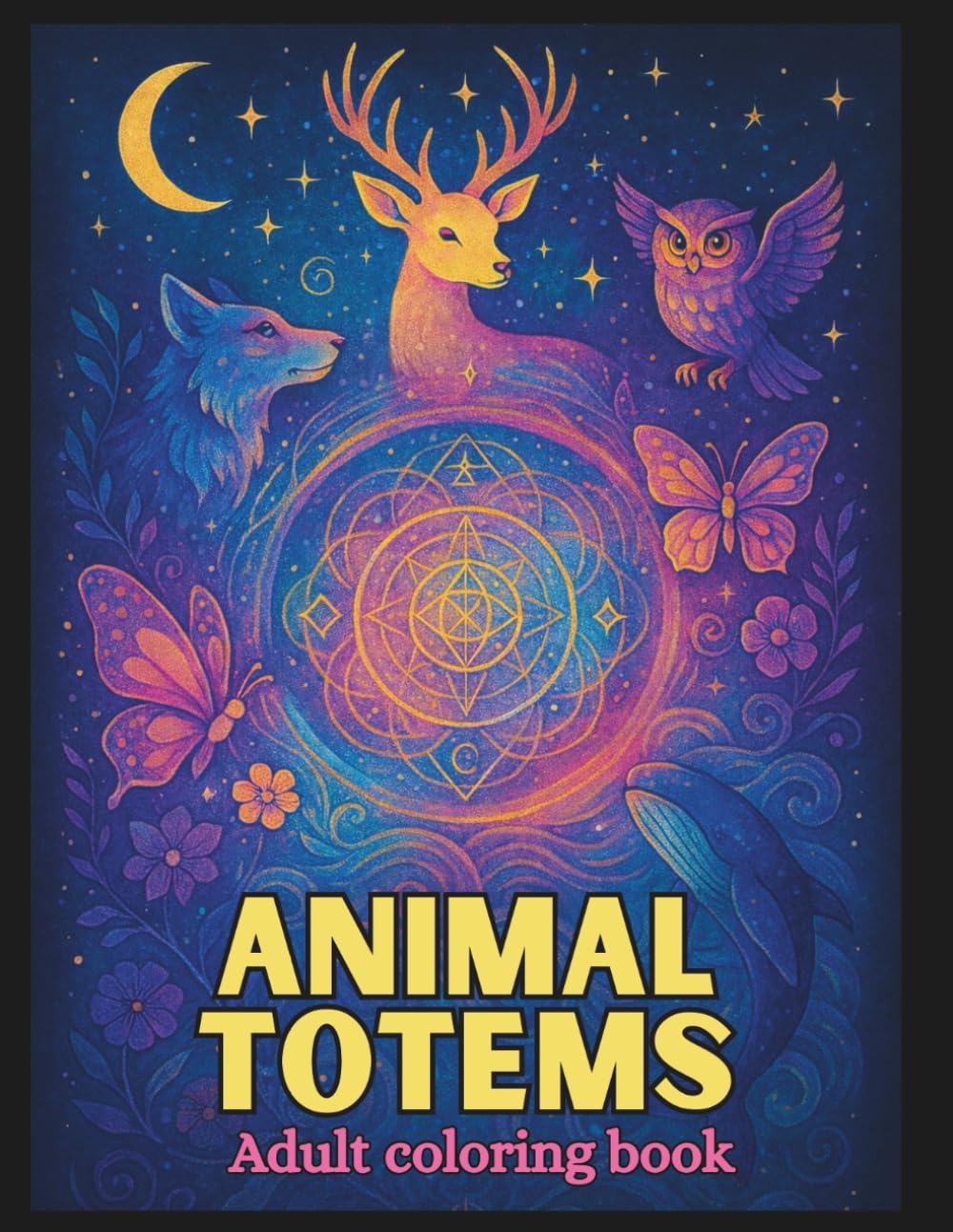 ANIMAL TOTEMS - A Mindful Adult Coloring Book: Relaxing and Stress Relief With Spirit Animals