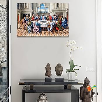 Amazon｜最後の晩餐絵画 - 最後の晩餐 キャンバス壁アート 最後