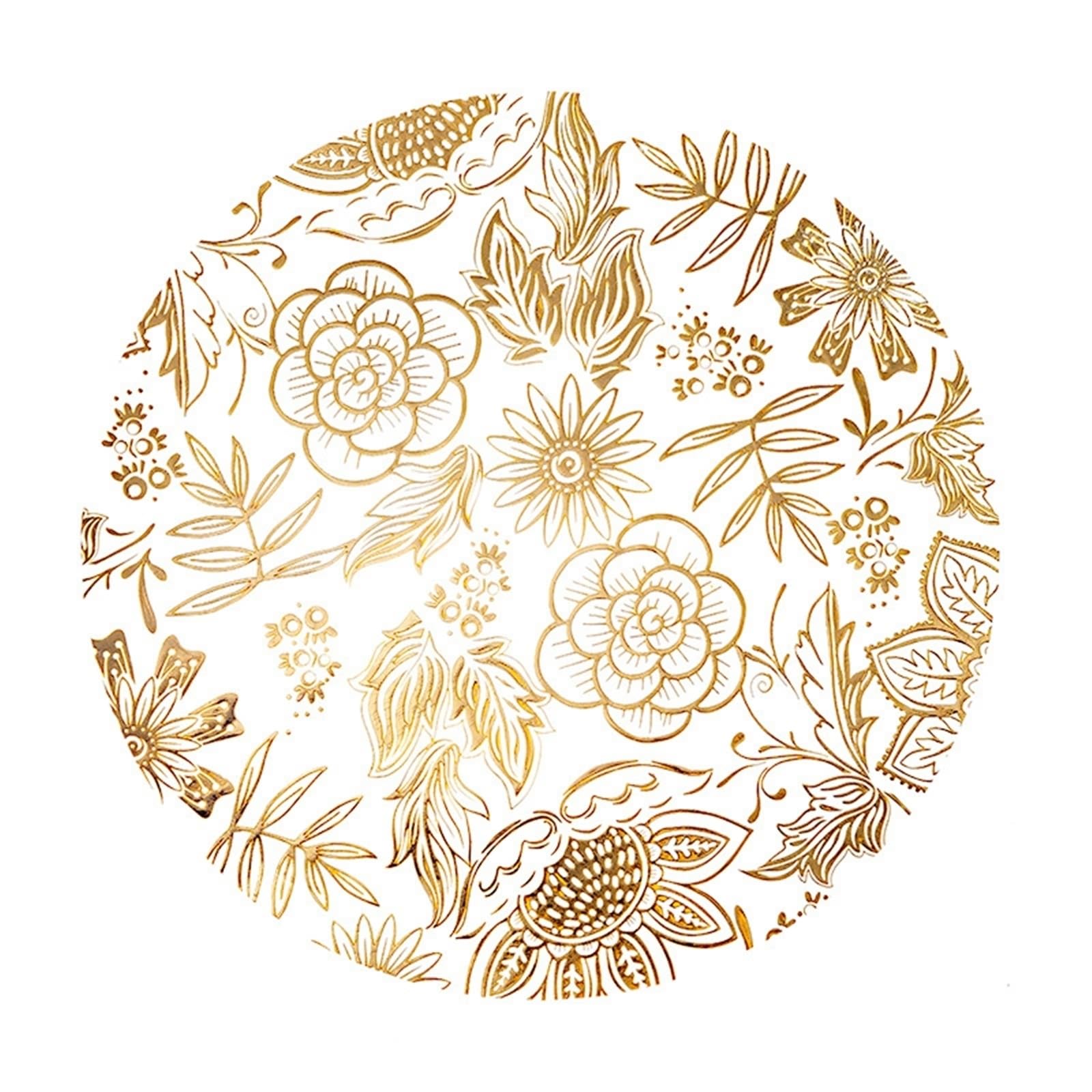 Sets de table dorés de 38 cm pour illuminer vos repas de fête en famille lot de 10 jonquilles