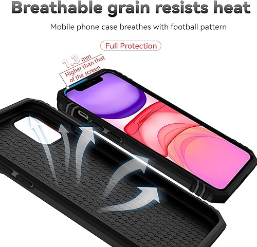 Miniatura 9 de Funda para iPhone 11 Pro con cubierta para lente de cámara, protector de pantalla HD, doble capa de protección contra caídas de grado militar,