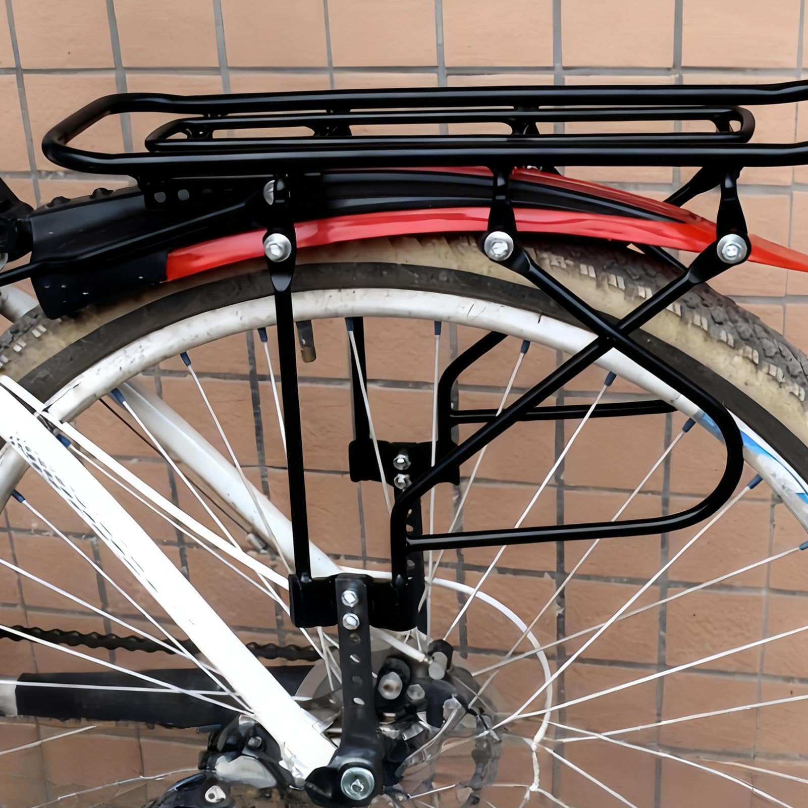 Tylny Bagażnik Rowerowy Nośnik o Nośności 200kg | Regulowany Stalowy Bagażnik do Roweru Dla Kolarstwa Jazdy Rowerowej Dojazdów Turystyki Zakupów Spożywczych Piknik
