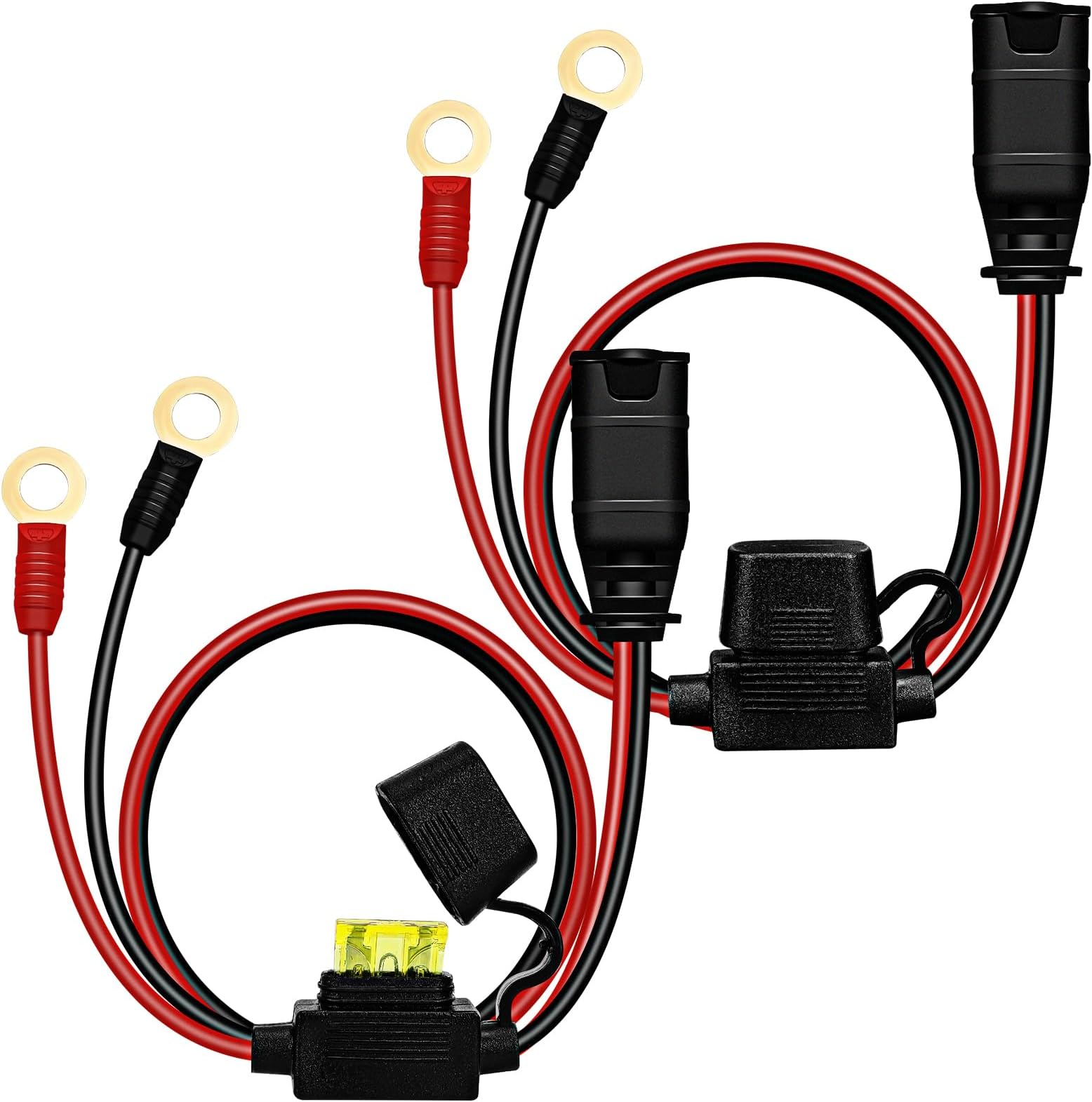 2 Pack Wires Harness Compatible with NOCO GC008 X-Connect M10 (3/8in) XL Eyelet Terminal,Smart Batteries Trickle Charger Cable