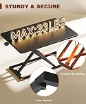 75cm Height Adjustable Standing Desk Converter, Sit to Stand Desktop Riser for Monitor and Laptop, Ergonomic Workstation for Home and Office, Black