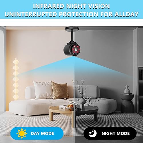 Miniatura 4 de Mini cámara de seguridad, cámara WiFi 1080P (solo 2.4G) para interiores y exteriores con visión nocturna, detección de movimiento, almacenamiento en