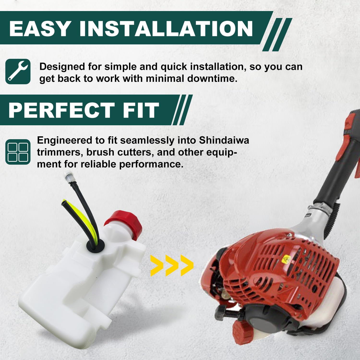 Serbatoio carburante compatibile con Shindaiwa AH230, LE230, TCX230, C230, F230, T230, P230 - Ricambio per A038000431, A038000430