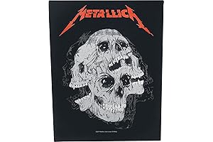 Metallica Back Patch: Skulls: Genuine Leather Skull Embroidered Patch