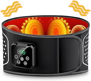 Electric Heating Pad with Massage, Cordless massager for Lower Back, 3 Vibration Modes, 4 Heating Levels, 4000mAh Battery,...