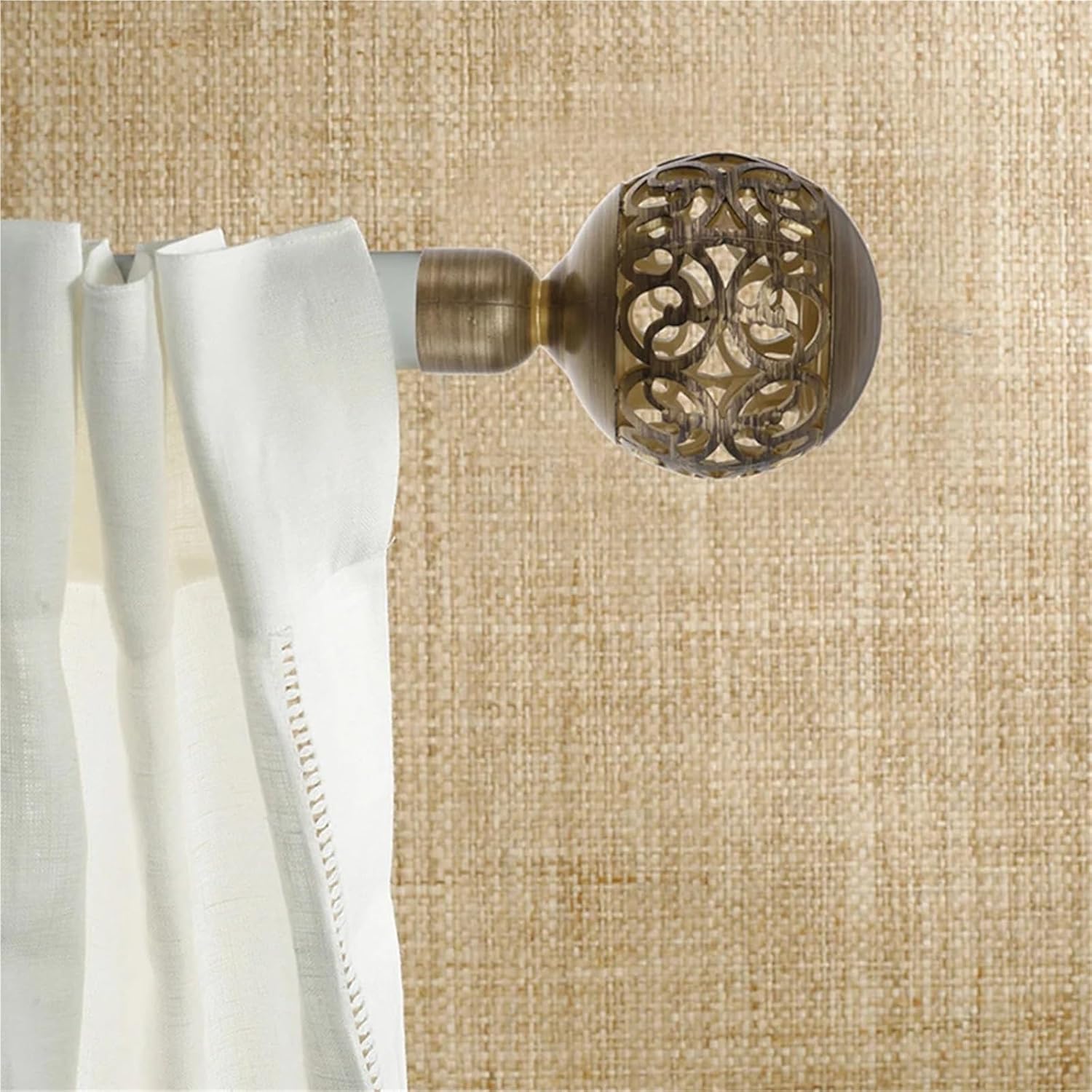 Curtain Rod Finials 8 Pcs Curtain Rod Decorative Head Finials for Curtain Rods Window Treatment Finials for Decoration