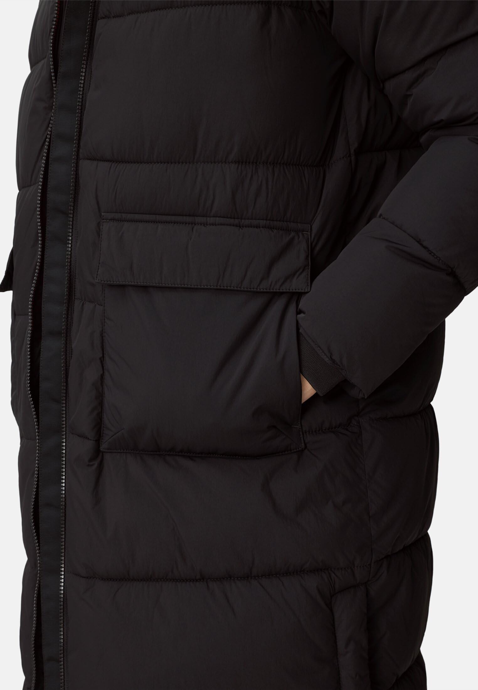 camel active Damen Steppmantel mit verstellbarem Saum und fester Kapuze