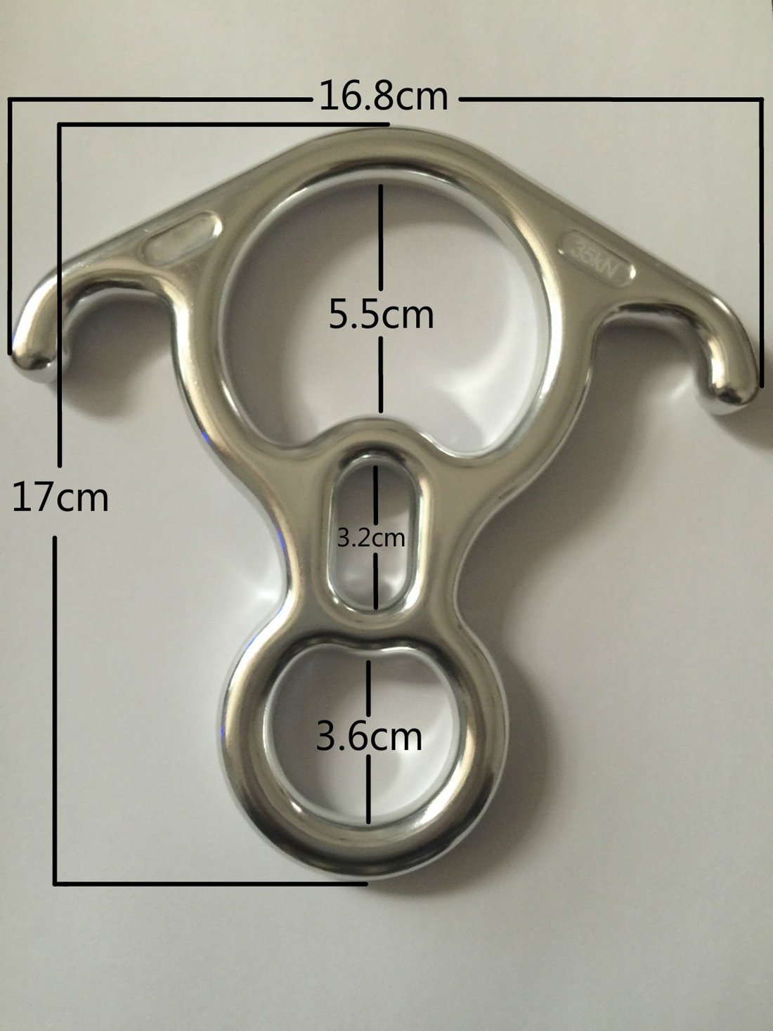 35KN Terminal Rescue Figura 8 Discendente con Bent-ear Rappelling Gear Dispositivo di Belaying Per Outdoor Rock Climbing Aerial Silks Yoga Swings Hammock