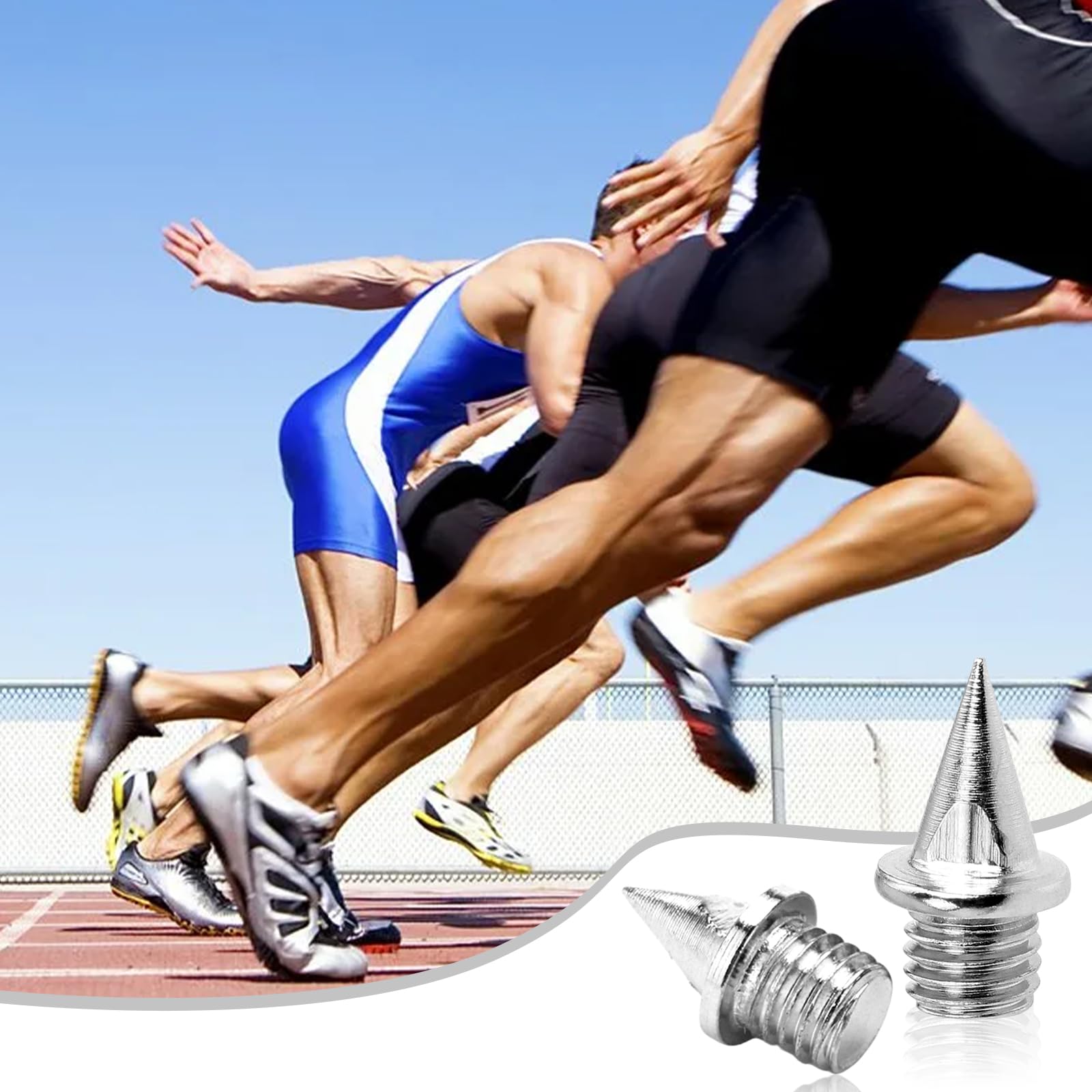 Pointes de Piste 7mm Inoxydable avec Clé Athlétisme Cross Track Spikes Remplacement Chaussures Piste