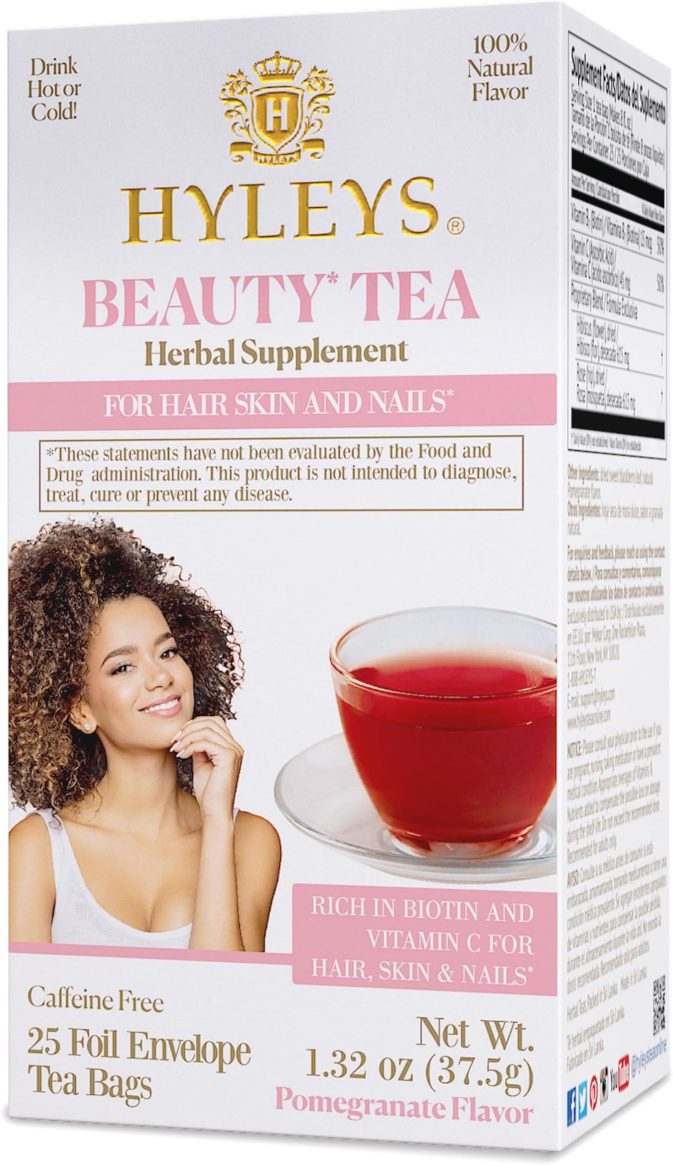 Hyleys Tea Rich in Biotin and Vitamin C - Healthy Skin and Nails