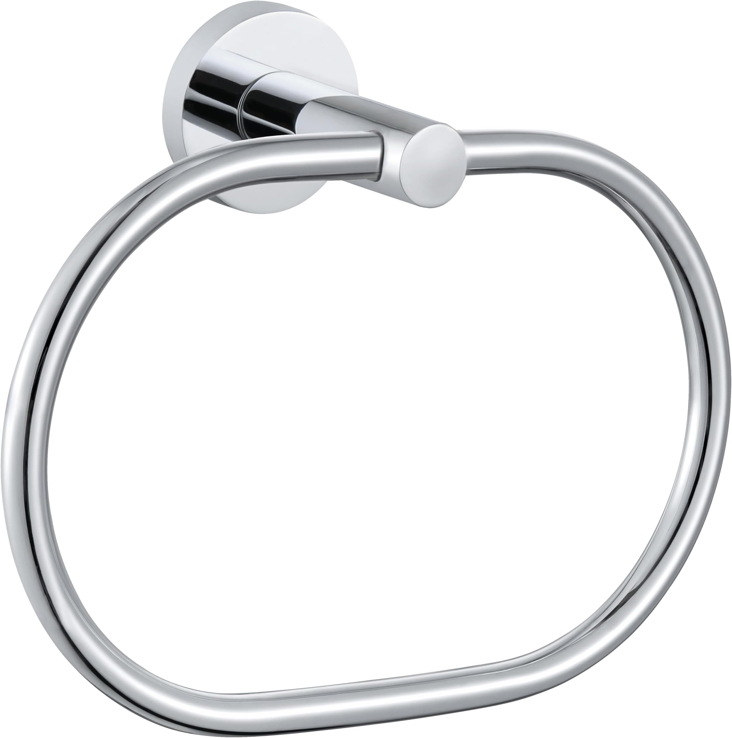 APLusee Oval Towel Ring Chrome, Stainless Steel Hand Towel Holder for Bath Kitchen, Wall Mounted