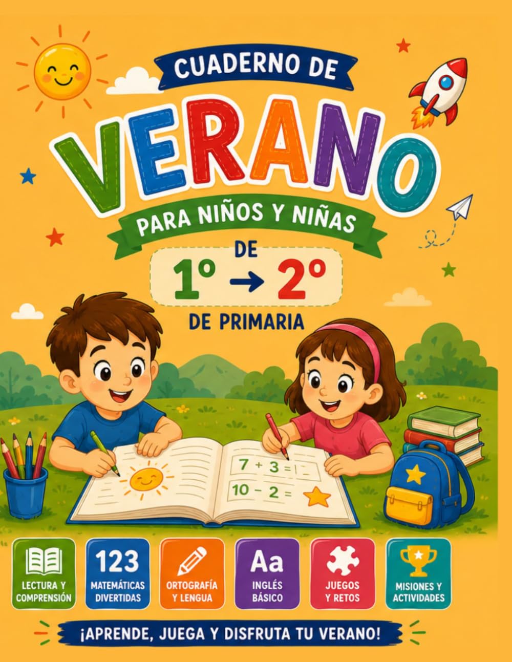 Mis Aventuras de Verano: Cuaderno de actividades de 1º a 2º de primaria