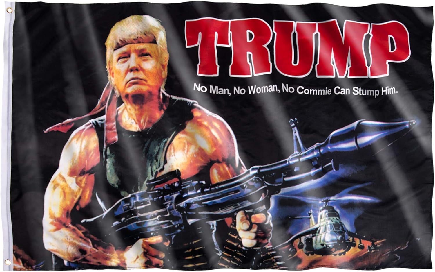 Amazon.com : Trump 2024 Flag, 3x5 Rambo Trump with Bazooka, Durable ...