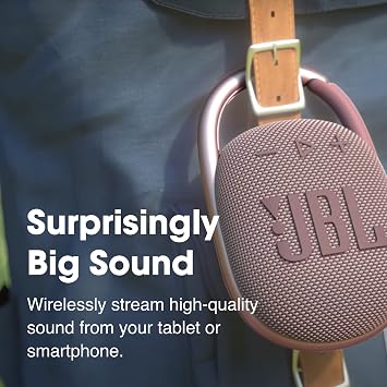 BL Clip 4 In-Ear Headphones - Portable Mini Bluetooth Speaker, Big Sound and Expressive Bass, Built-in Carabiner, IP67 Waterproof and Dustproof 10 Hours