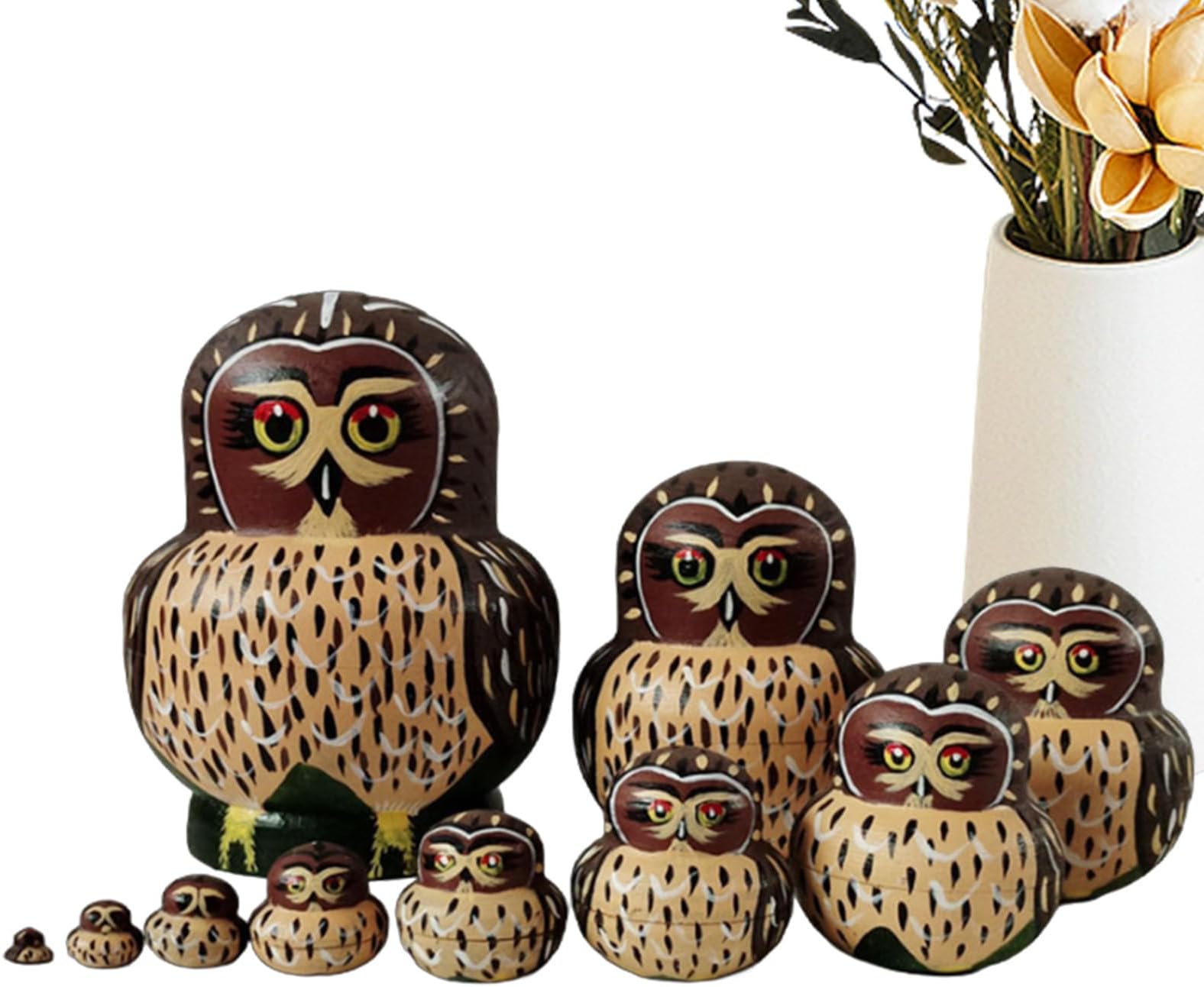 Nesting Dolls for Kids | Animal Pattern Educational Stacking Toys | Decorative Nesting Dolls Home Decor - for Boys Girls Interior Fans Educators Parents Living Room Bedroom Playroom Birthday Christmas