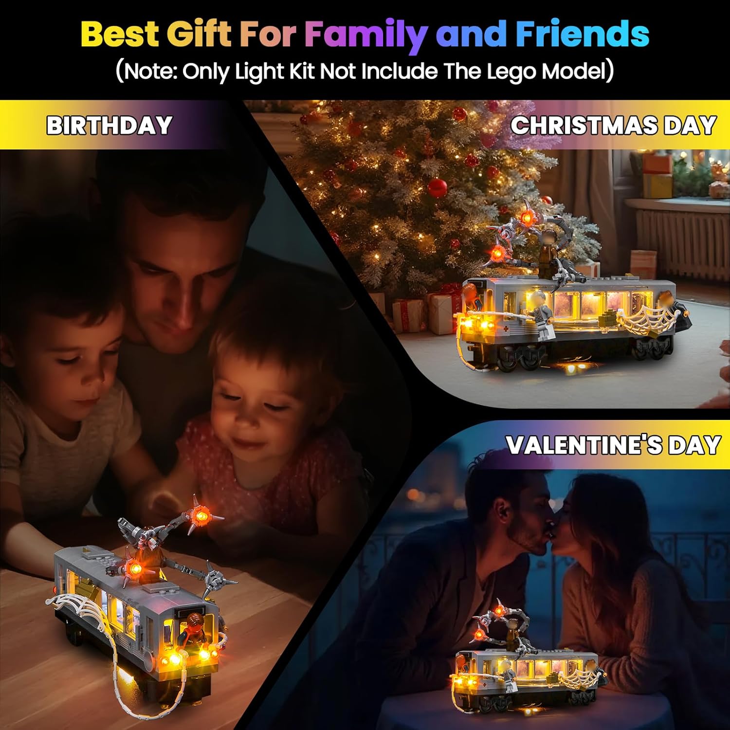 Upgraded Led Light Kit Compatible with Lego Spider Man vs Doc Ock Subway Train Scene Building Set, Lights Decoration Compatible with Lego 76321, Birthday Gift Idea (Model Not Included)