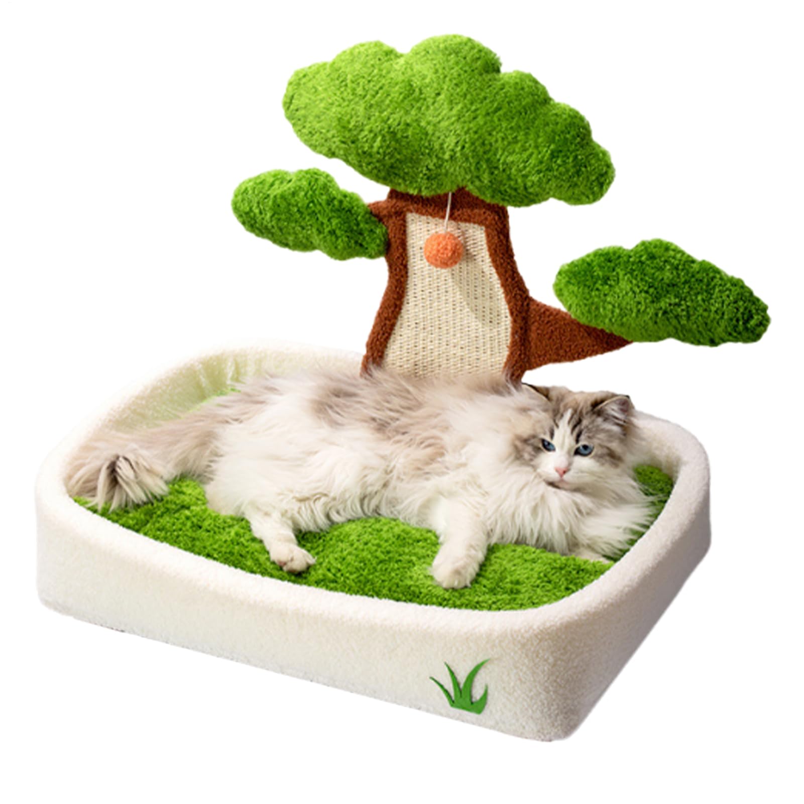 Katzenkörbe - Töpfiger Tannenbaum Bett Für Katzen Mit Plüschkugel Und