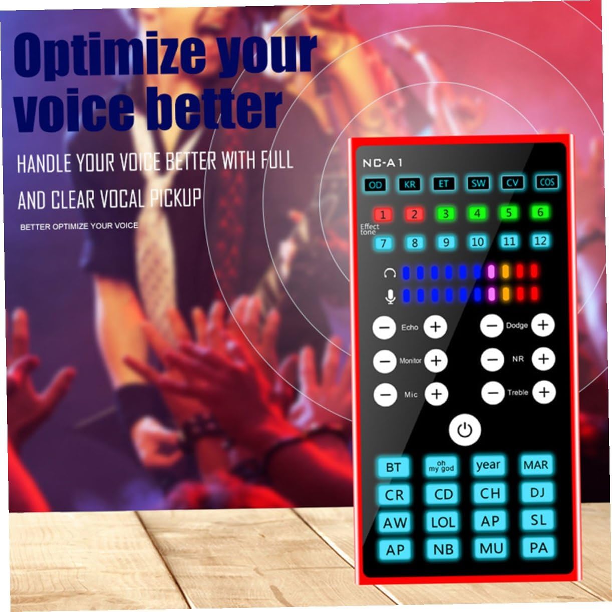 Multi-Purpose Compact Voice Changer Sound Card with Dual Dsp Noise Reduction for Live Streaming Podcasting Gaming and Phone Computer Use