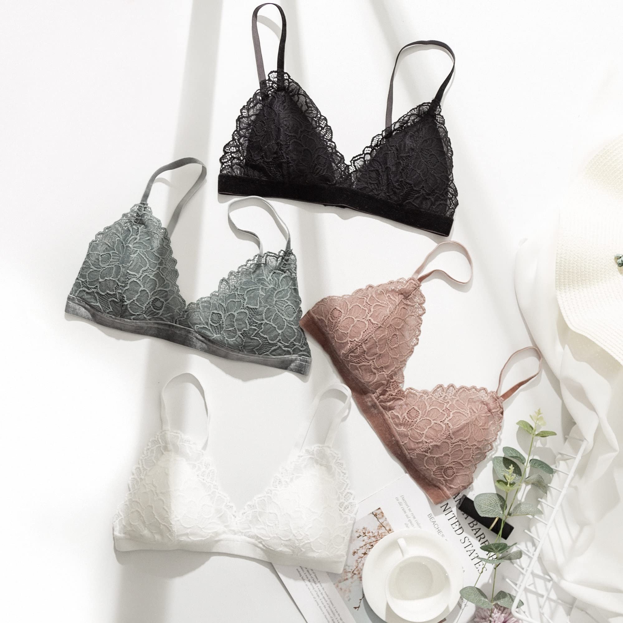 Reggiseno a Triangolo in Seta da Donna, Intimo, Coppa Morbida, Bralette, Reggiseni Senza Fili, per Ragazze, Seno Piccolo, Lingerie, Top Senza Spalline