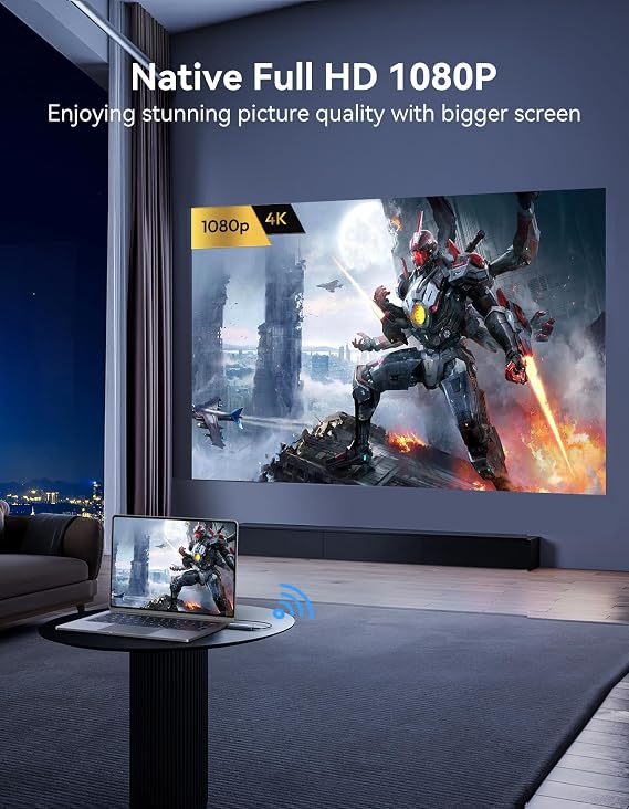 Wireless HDMI Transmitter and Receiver 4K, FIGEBNY Wireless HDMI Extender Sender Kit 2.4G/5G for Streaming Video Audio to Monitor for TV Box/PC/Laptop/HDTV/Projector Camera Portable Gray