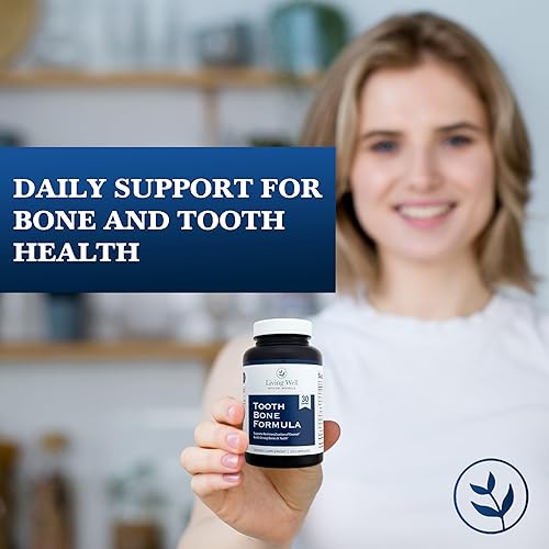 Miniatura 6 de Living Well with Dr. Michelle Fórmula de dientes y huesos suplemento con calcio para fortaleza ósea y soporte de esmalte dental, D3 + K2, 120