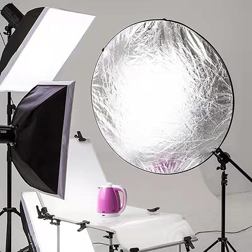Miniatura 5 de Reflector de fotografía con clip de 32 pulgadas, 5 en 1, difusor plegable con bolsa y soporte para reflector, para estudio fotográfico, iluminación