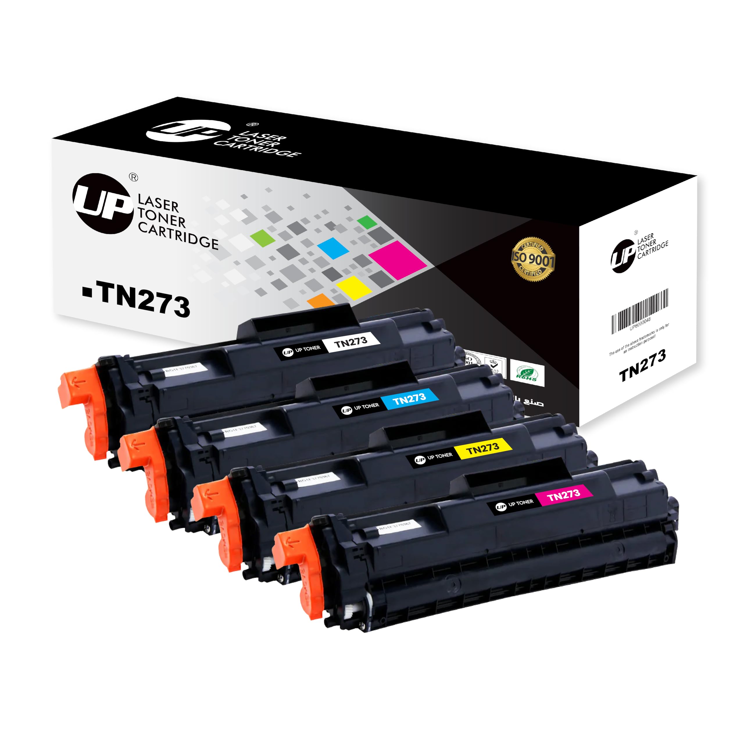 UP Compatible Toner Cartridge Replacement for TN-273 TN273 TN227 Use for MFC-L3770CDW MFC-L3750CDW MFC-L3710CW HL-L3290CDW HL-L3270CDW HL-L3210CW HL-L3230CDW HL-L3230CDN ( 4 Pack )